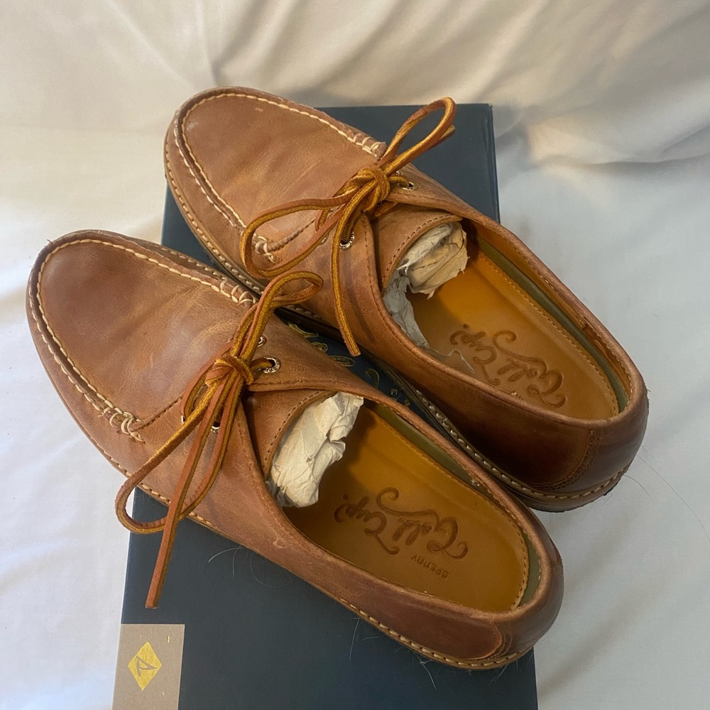 sperry gold cup captains oxford tan mens size 10